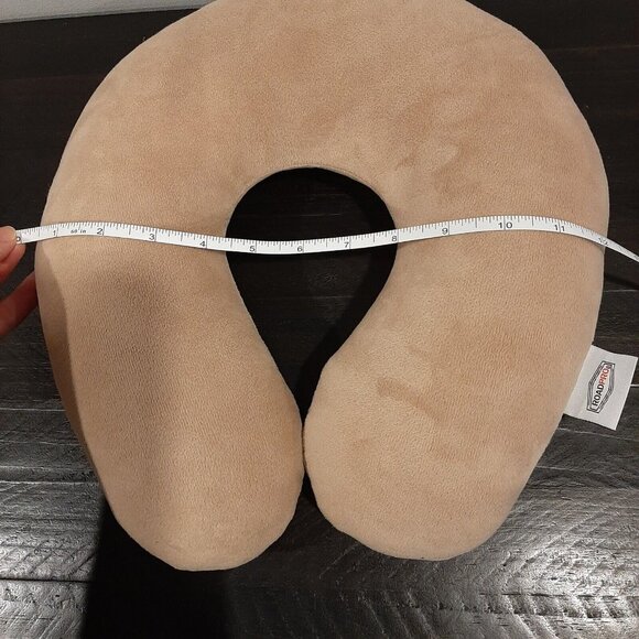 3/$20 Road Pro Neck Pillow Memory Foam Travel Beige Flexible Comfort Cushion - Picture 9 of 10